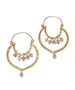 Evelyn Knight Double Hoop Labradorite Earrings