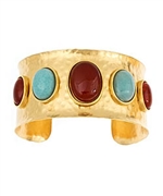 Evelyn Knight Carnelian and Amazonite Cuff