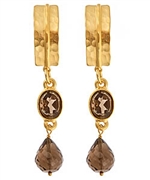 Evelyn Knight Smokey Quartz Drop Earrings