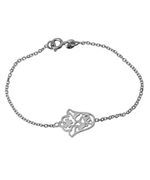 Lucky Silver Hamsa Bracelet