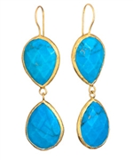Max & Chloe Signature Double Teardrop Natural Stone Earrings