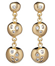 Indulgems Cubic Zirconia 3 Pebble Drop Earrings
