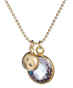 Indulgems Pink Amytheyst and Pebble Necklace