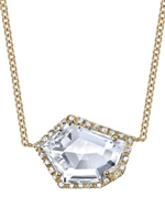 Janna Conner Cubist White Topaz and Diamond Necklace