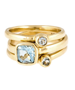 Janna Conner Florent Aquamarine Stack Rings