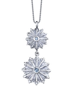 Janna Conner Starburst Drop Necklace in White Gold