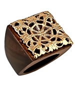 K. Amato Golden Square Ring