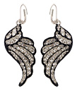 Kenneth Jay Lane Black Wing Earrings
