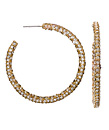 Kenneth Jay Lane Crystal Encrusted Hoop Earrings