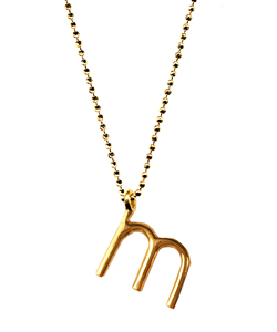 Ariel Gordon M Initial Pendant Necklace