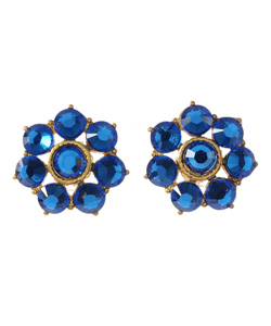 M. Flynn Capri Blue Flower Earrings