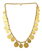 Ben-Amun Long Gold Coin Necklace