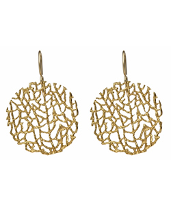 Catherine Weitzman Gold Coral Reef Earrings