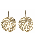 Catherine Weitzman Gold Coral Reef Earrings