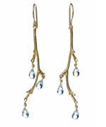 Catherine Weitzman Blue Topaz Branch Earrings