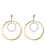 Meira T Diamond Double Hoop Earrings