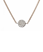 Meira T Diamond Pave Disc Pendant Necklace