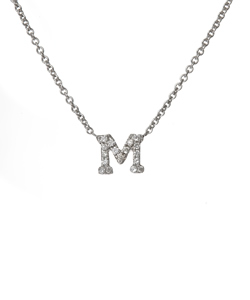 Meira T Diamond Encrusted Initial Necklace