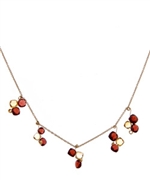 J Weber Rubellite and Citrine Gillian Necklace
