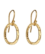 Lisa Stewart Hammered Ring Drop Earrings