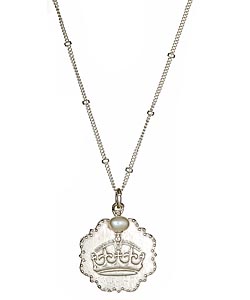 Sophia & Chloe Silver Keep Calm and Carry On Necklace