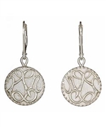 Sophia & Chloe Silver Peace, Love, and Happiness Charm Earrings