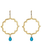Sophia & Chloe Turquoise Kiss Earrings