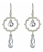 Sophia & Chloe Small Cubic Zirconia Kiss Earrings
