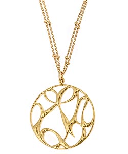 Sophia & Chloe Gold Peace, Love, and Happiness Cutout Necklace
