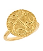 Sophia & Chloe Gold Peace, Love, and Happiness Ring