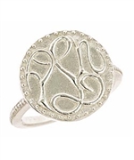 Sophia & Chloe Silver Peace, Love, and Happiness Ring