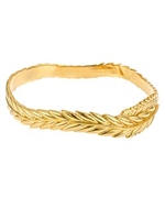 Sophia & Chloe Yellow Gold Wheat Bangle