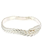 Sophia & Chloe Silver Wheat Bangle
