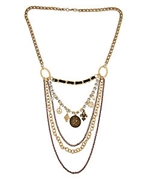 Blu Bijoux Gold Mixed Media Necklace