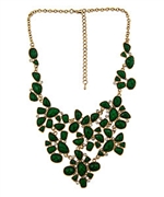 Blu Bijoux Emerald Facet Bib Necklace