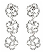 Genevive by CZC Ice Blossom Earrings