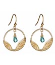 Urban Posh Petite Kailey London Blue Topaz Gold Earrings