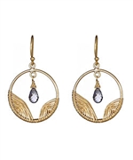 Urban Posh Petite Kailey Iolite Gold Earrings