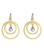 Urban Posh Ellie White Topaz Gold Earrings