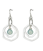Urban Posh Lilly Green Chalcedony Silver Earrings