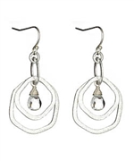 Urban Posh Lilly White Topaz Silver Earrings