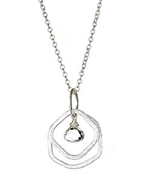 Urban Posh Lilly White Topaz Silver Necklace