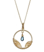 Urban Posh Petite Kailey London Blue Topaz Gold Necklace