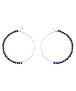 Wendy Mink Large Lapis Hoop Earrings