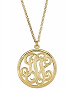 Yochi Gold Cutout Circle Pendant