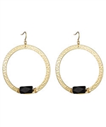 Yochi Gold and Black Earrings