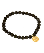 Satya Jewelry Green Jade Om Bracelet