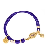 Blee Inara's Elastic Swarovski and Enamel Eye Bracelet