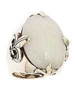 Femme Metale Snow Quartz Noble Fleur Ring