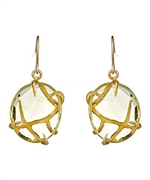 Misha of NY Lemon Quartz Earrings